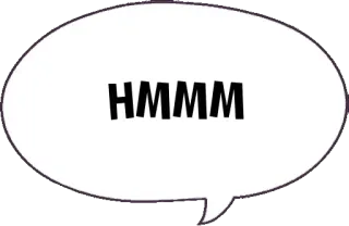 🤔 HMMM penser, bulle de pensée, hmm, question, réflexion telegram sticker