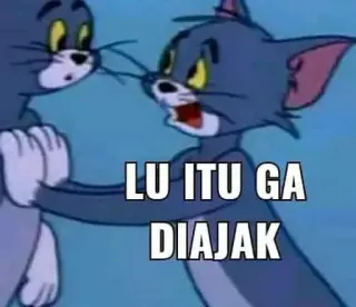🤓 Tom Cat Tom and Jerry LU ITU GA DIAJAK telegram sticker