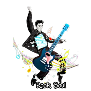 🤟 Elvis Presley Rock Soul Rock, Elvis, Musica, Chitarra, Cantante telegram sticker