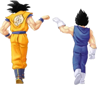 👊 Goku Dragon Ball Z anime, dragon ball z, goku, vegeta, freundschaft, muskeln, fauststoß whatsapp sticker