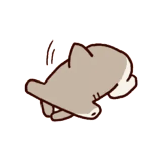 🙏 shark, lying down, cartoon telegram sticker