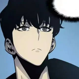 😕 Sung Jin-Woo Solo Leveling Anime, Manga, Sung Jin-Woo, Solo Leveling, Webtoon, Personnage, Fanart telegram sticker