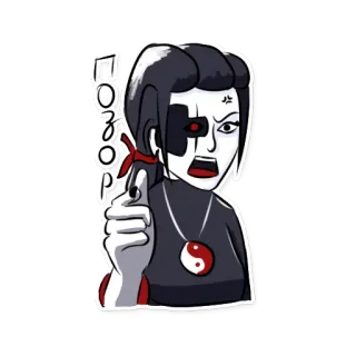 😠 ПОЗОР Cartoon, Anime, Manga, Weibliche Figur, Wütend, Geste whatsapp sticker