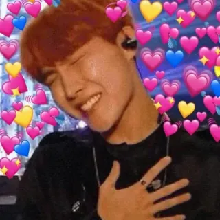 😌 J-Hope J-Hope, BTS, K-pop, hearts, love, celebrity telegram sticker