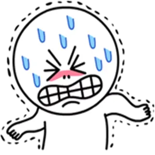😖 ประหม่า, กังวล, เหงื่อ, อีโมจิ, สติกเกอร์ telegram sticker