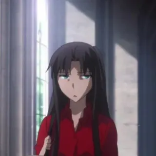 😒 Rin Tohsaka Fate/stay night Anime, Manga, Personaggio, Ragazza, Fate, Rin Tohsaka telegram sticker