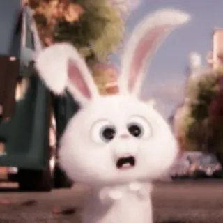 🐰 Snowball The Secret Life of Pets coelho, coelho, animal, desenho animado, branco, fofo, animal de estimação whatsapp sticker