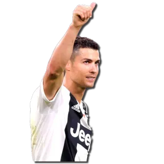 👍 Cristiano Ronaldo voetbal, American football, atleet, beroemdheid, duim omhoog, Ronaldo telegram sticker