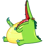 🤤 jacaré, desenho animado, animal, crocodilo, adesivo telegram sticker
