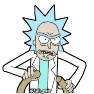 😡 Rick Sanchez Rick and Morty Dessin animé, Animation adulte, Science-fiction, Rick et Morty telegram sticker