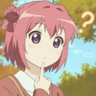 😶 anime, girl, thinking, question, cute telegram sticker