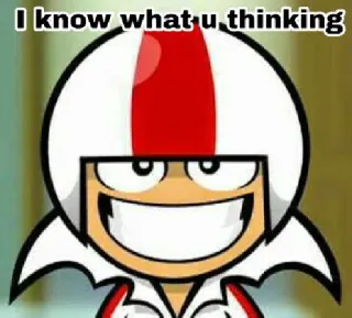 😏 Kick Buttowski I know what u thinking Мультфильм, Смешной, Улыбающийся, Анимация, Ребенок telegram sticker