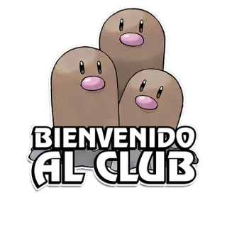 ✊ BIENVENIDO AL CLUB Digda, Pokémon, Willkommen, Club whatsapp sticker