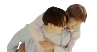 🥰 menschen, huckepack, freundschaft, zuneigung, beziehung telegram sticker