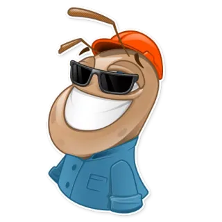 😎 budowa, inżynier, robotnik, kreskówka, postać telegram sticker