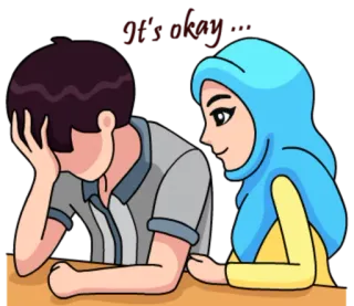 Couple Hijab Diary @tikelku whatsapp stickers