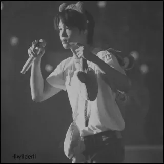 🥂 -IIwilderll persona, micrófono, actuación, escenario, música, cantante telegram sticker