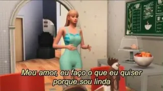 😊 Meu amor, eu faco o que eu quiser porque sou linda Sims, Kobieta, Postać, Grafika cyfrowa telegram sticker