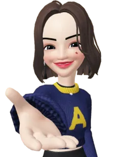 🤝 zepto, avatar, desenho animado, menina, rosto, bonito telegram sticker