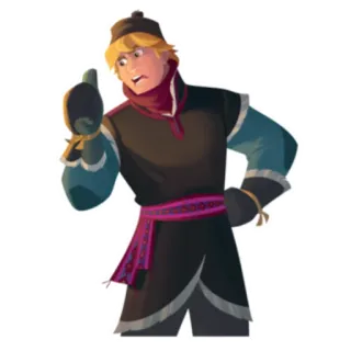 👍 Kristoff Frozen cartoon, movie, funny, animated, kristoff, frozen, thumbs up telegram sticker