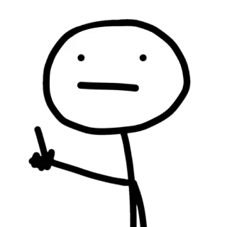 🖕 monigote, dedo corazón, ofensivo, gesto, dibujo animado, dibujo telegram sticker