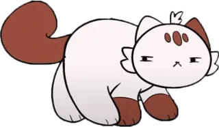 😒 cat, cartoon, cute, animal, sticker telegram sticker