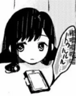 😗 トゥルルル Anime, Manga, Chica, Teléfono, Mensajes whatsapp sticker