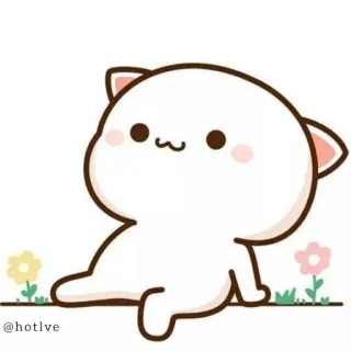 🙄 @hotlve cat, cute, cartoon, kawaii, animal telegram sticker