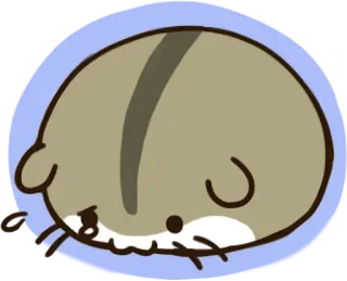 😢 animal, cartoon, cute, sticker, seal, sleeping telegram sticker