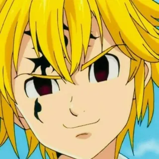 😏 Meliodas Seven Deadly Sins アニメ, 七つの大罪, メリオダス, 悪魔, マンガ telegram sticker