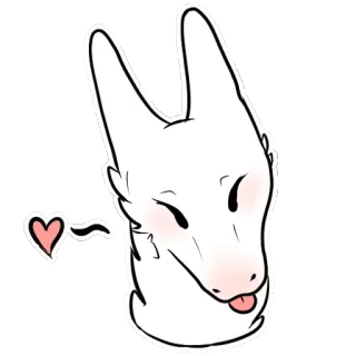 ❤ animale, drago, carino, kawaii, cuore, amore, cartone animato telegram sticker