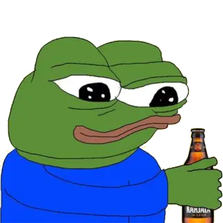 🥃 Pepe the Frog Kanjala pepe, frosch, kanjala, meme, trinken telegram sticker