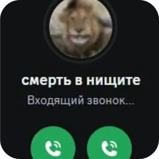 🖼 смерть в нищите Входящий звонок... telegram sticker