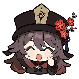🌸 Hu Tao Genshin Impact Hu Tao, Genshin Impact, anime, sticker, cute, video game, character, chibi telegram sticker