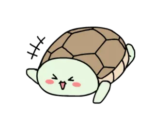 🐢 tortuga, lindo, animal, dibujos animados, pegatina, reptil telegram sticker