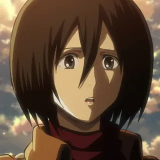 🗡 Mikasa Ackerman Attack on Titan mikasa ackerman, anime, attack on titan, aot, character, sad, serious telegram sticker