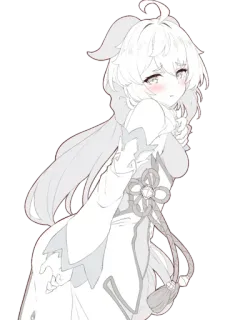 😍 Anime, Personagem, Bonito, Garota, Ilustração whatsapp sticker