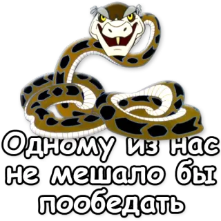 🍴 Одному из нас не мешало бы пообедать serpiente, dibujos animados, reptil, animal, hambriento telegram sticker