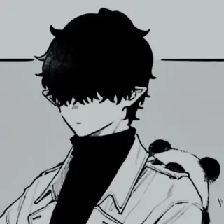 👁‍🗨 Anime, Manga, Dessin animé, Dessin, Garçon, Panda telegram sticker