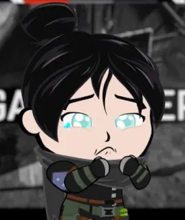 ☹️ Wraith Apex Legends video game, apex legends, wraith, character, sad, crying telegram sticker