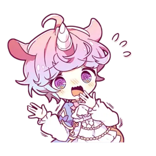 🙅‍♀ Anime, Sticker, Einhorn, Chibi, Süß telegram sticker