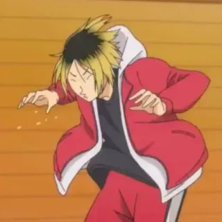 😖 Kozume Kenma Haikyuu!! Kozume Kenma, Haikyuu!!, Anime, Mangá, Vôlei, Personagem, Ilustração telegram sticker