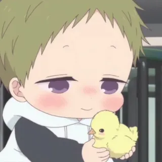 💗 Аниме, Ребенок, Цыпленок, Милый, Мультфильм telegram sticker