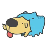 👋 собака, мультфильм, животное, наклейка, милый whatsapp sticker