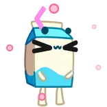 😘 Kartun, Lucu, Hati, Karton susu, Mata telegram sticker