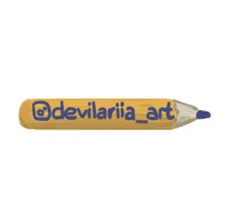 👸 @devilariia_art インスタグラム, アカウント名, アート, 鉛筆, 黄色, ソーシャルメディア telegram sticker