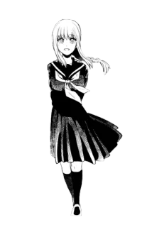 💫 anime, manga, schoolgirl, uniform, illustration, art telegram sticker