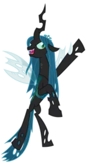😎 Queen Chrysalis My Little Pony: Friendship Is Magic Pônei, Rainha Chrysalis, Desenho animado, Monstro, Asas, Feminino telegram sticker
