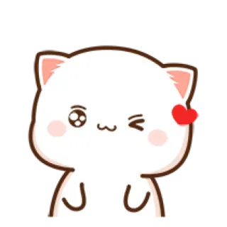 😉 Katze, süß, kawaii, Tier, Herz telegram sticker