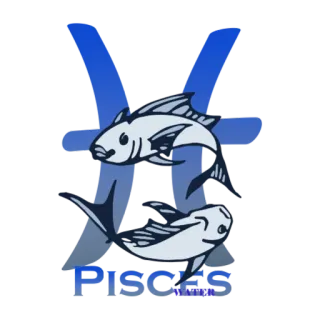 ♓ Pisces astrologie, sterrenbeeld, vissen, vis telegram sticker